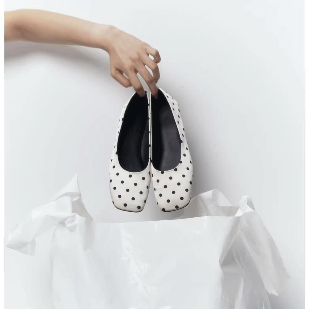 Damen Ballerinas mit eleganter Punktestruktur und bequemem Innenfutter EB