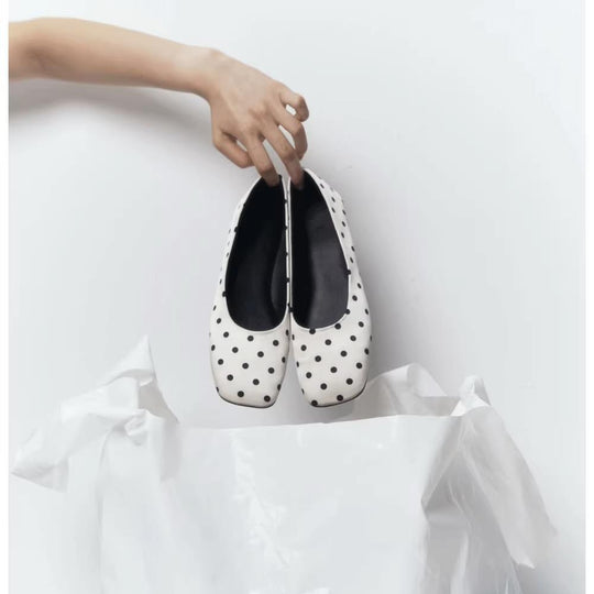 Damen Ballerinas mit eleganter Punktestruktur und bequemem Innenfutter EB