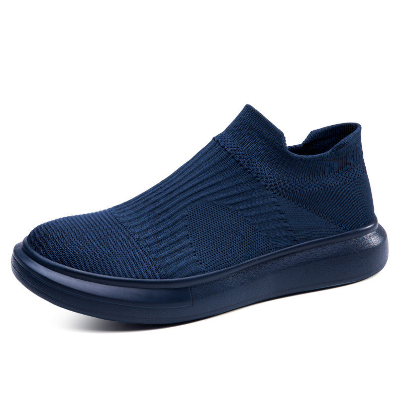 Damen Modische Strick-Sneaker mit hohem Schaft und flexibler Sohle EB
