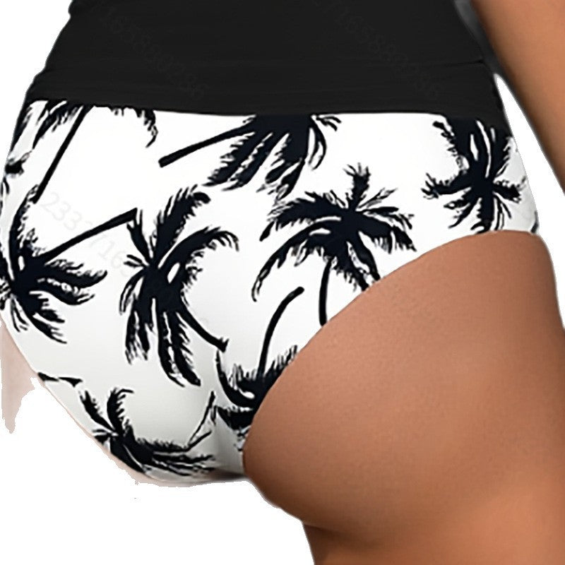 Damen Bandeau Tankini mit modischem Rüschendesign EB