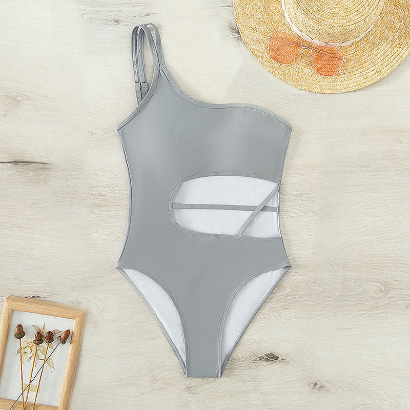 Damen Einseitiger Badeanzug mit raffinierten Cut-Outs EB