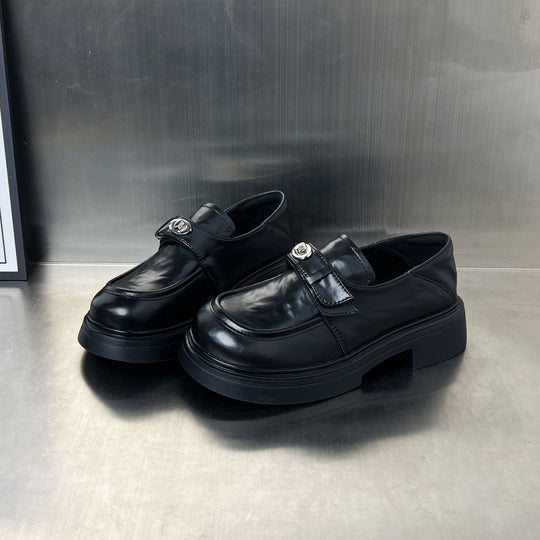 Damen elegante Mokassins mit modischem Schnallenverschluss EB