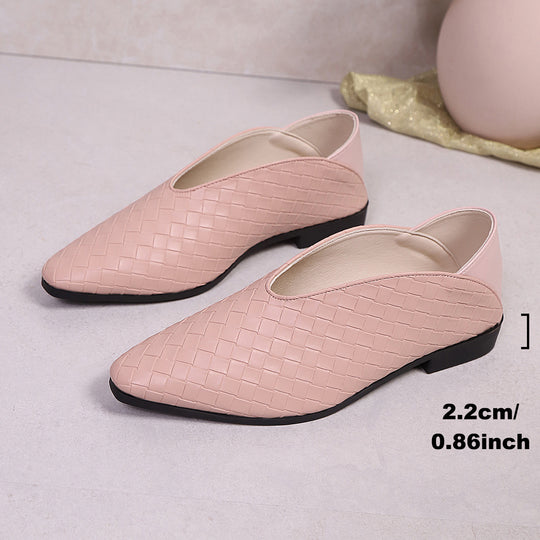 Damen Elegante Mokassins mit geflochtenem Design und bequemer Sohle EB