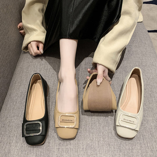Damen Ballerinas mit elegantem Riemchen und komfortablem Fußbett EB