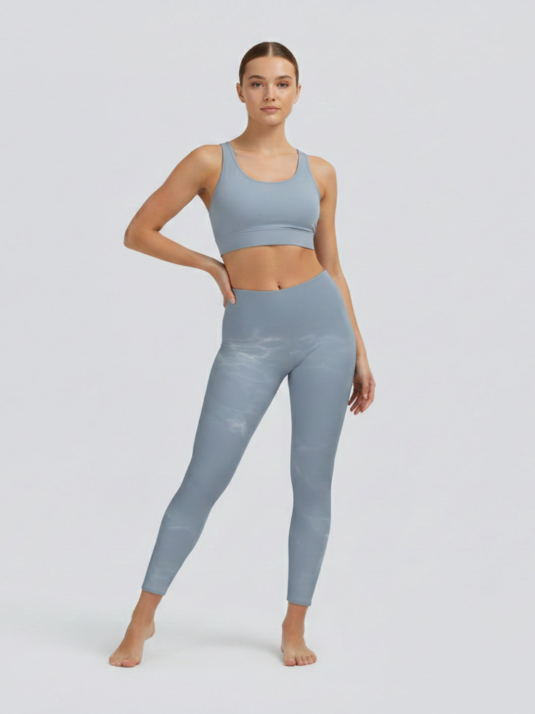 Damen Sportlegging mit stilvollem grafischen Design EB