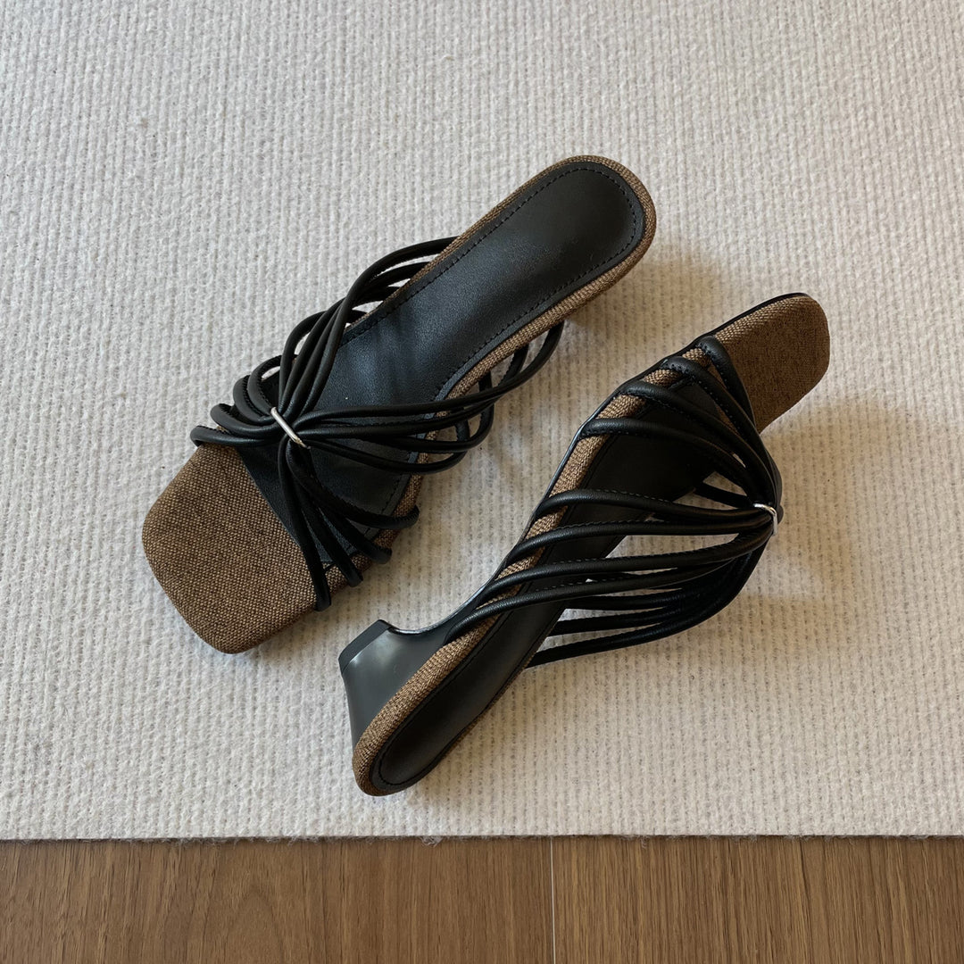 Damen Sandalen mit elegantem Flecht-Design und komfortablem Plateau EB