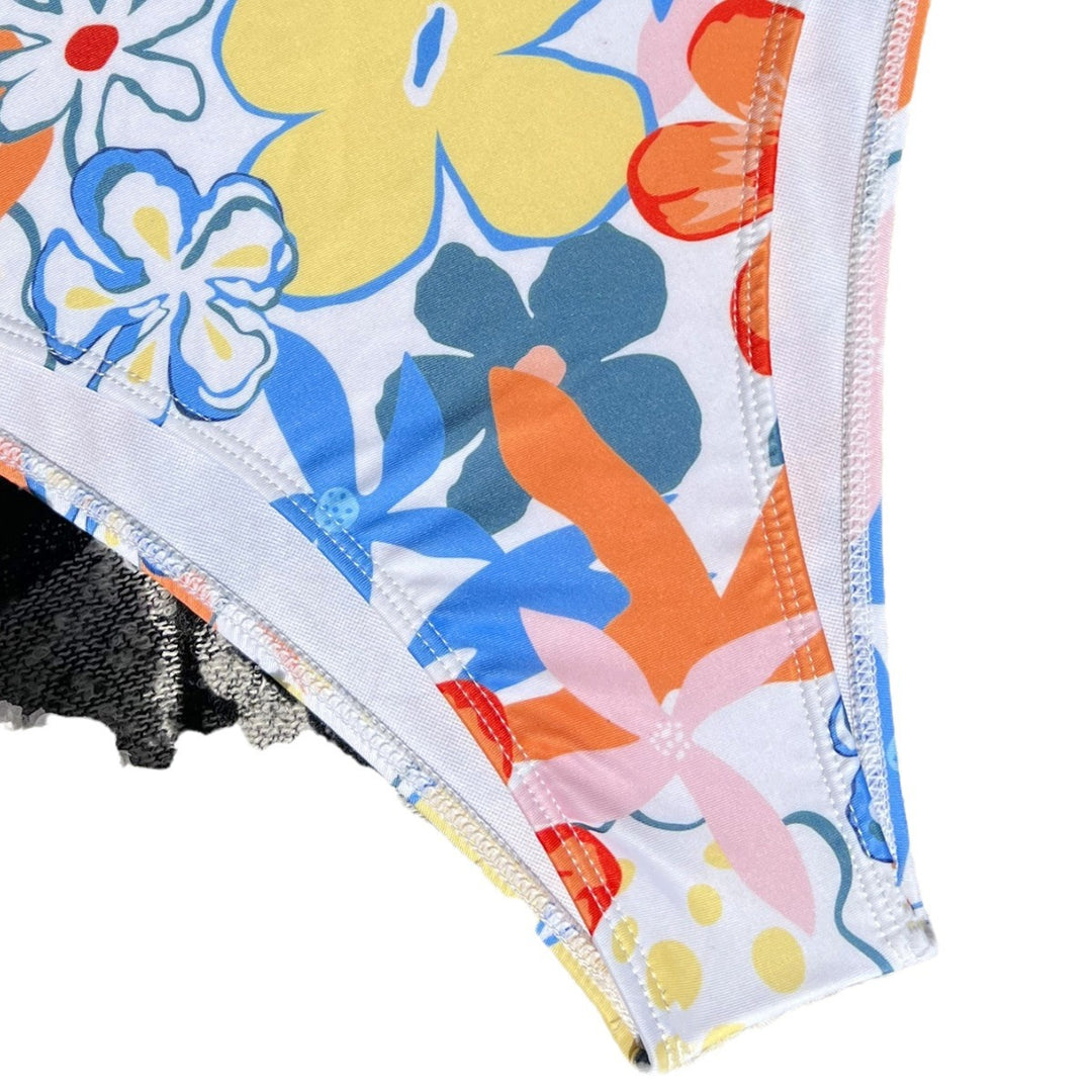 Damen Floral Design Einteiler Badeanzug EB