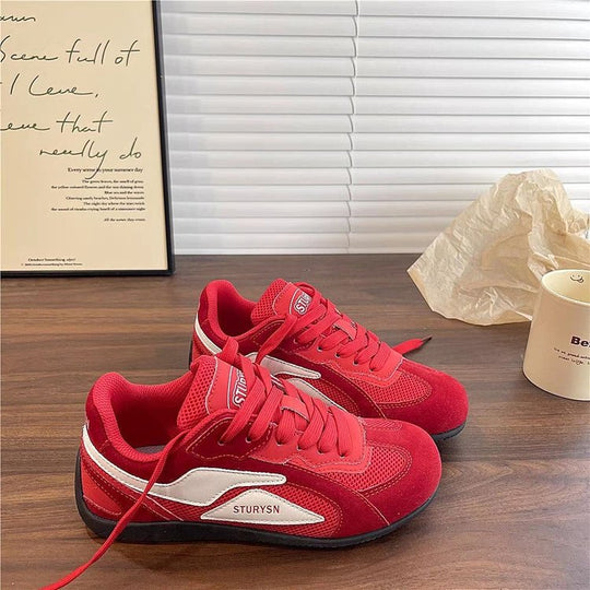 Damen Komfortable Sneaker mit atmungsaktiver Oberflächenstruktur und gepolsterter Innensohle EB