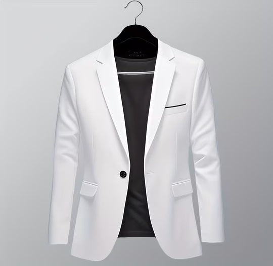 Herren nan taillierter Business-Sakko mit Stretchkomfort und modernem Revers EB
