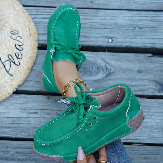 Damen komfortable Sneaker mit weichem Obermaterial und rutschfester Sohle EB