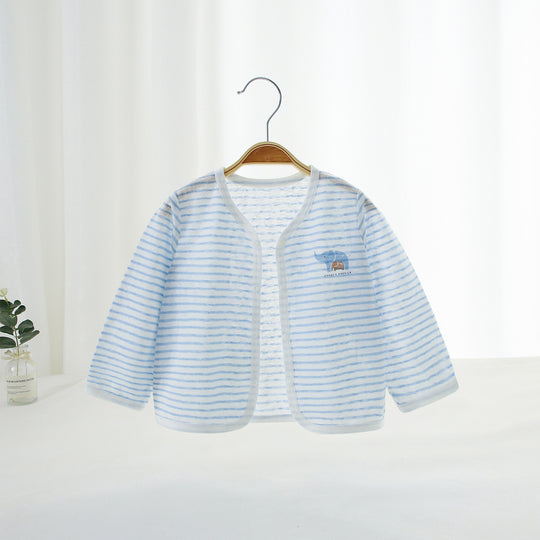 Unisex Nan Soft Organic Cotton Snap-Front Baby Cardigan mit besticktem Elefanten EB