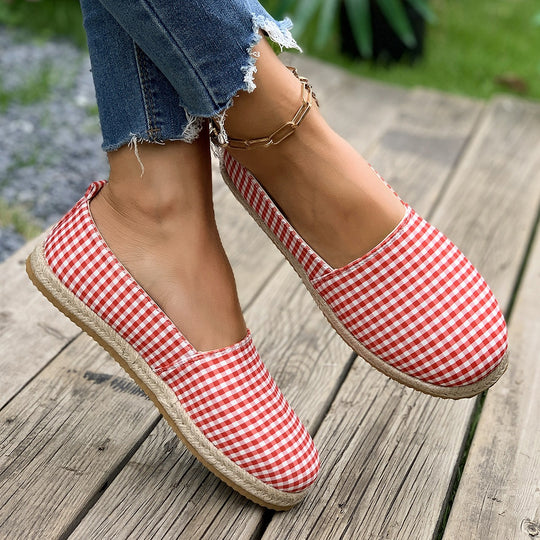 Damen Espadrilles mit glänzender Dots-Optik EB
