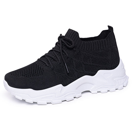 Damen Sportliche Knit Sneakers mit rutschfester Sohle EB