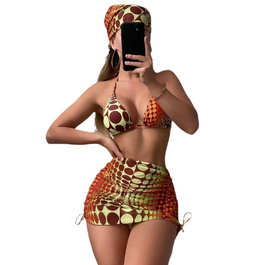 Damen Triangel-Bikini mit Rock EB