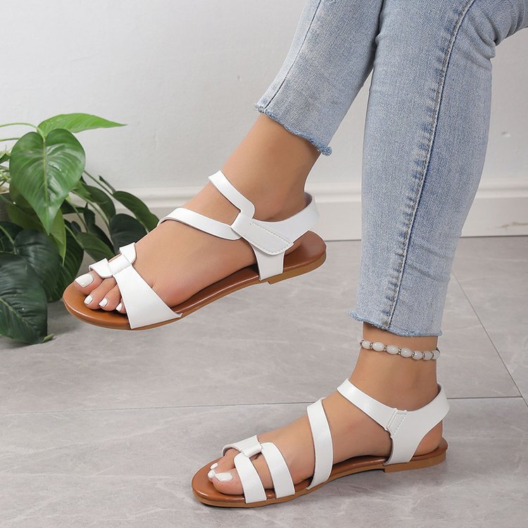 Damen modische Riemchen-Sandalen mit flexibler Sohle EB