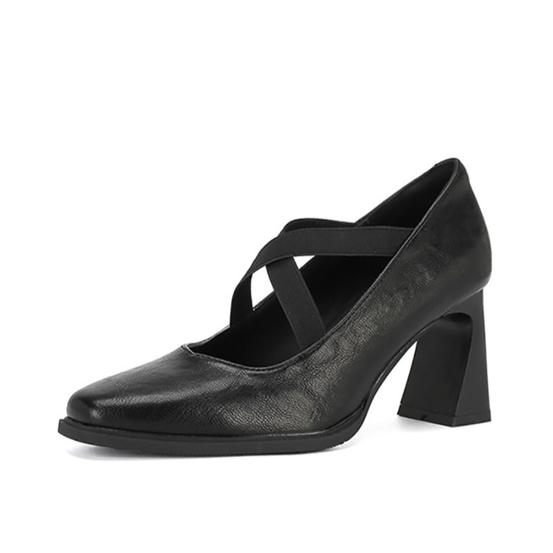Damen elegante Pumps mit modischen Kreuzbändern EB