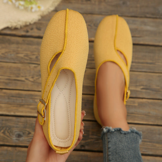 Damen Elegante Slipper mit verstellbarem Riemen und modischem Design EB
