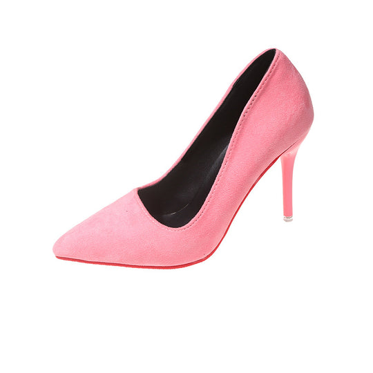 Damen Elegante spitze Pumps mit transparentem Absatz und weichem Obermaterial EB
