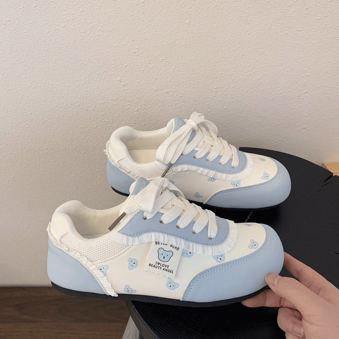 Damen Sneakers mit niedlichem Bärenmotiv und komfortabler Sohle EB