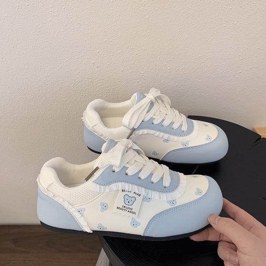 Damen Sneakers mit niedlichem Bärenmotiv und komfortabler Sohle EB