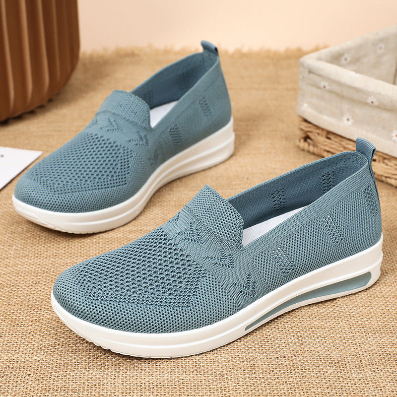 Damen Leichte Slip-On Trainingsschuhe mit atmungsaktivem Obermaterial EB