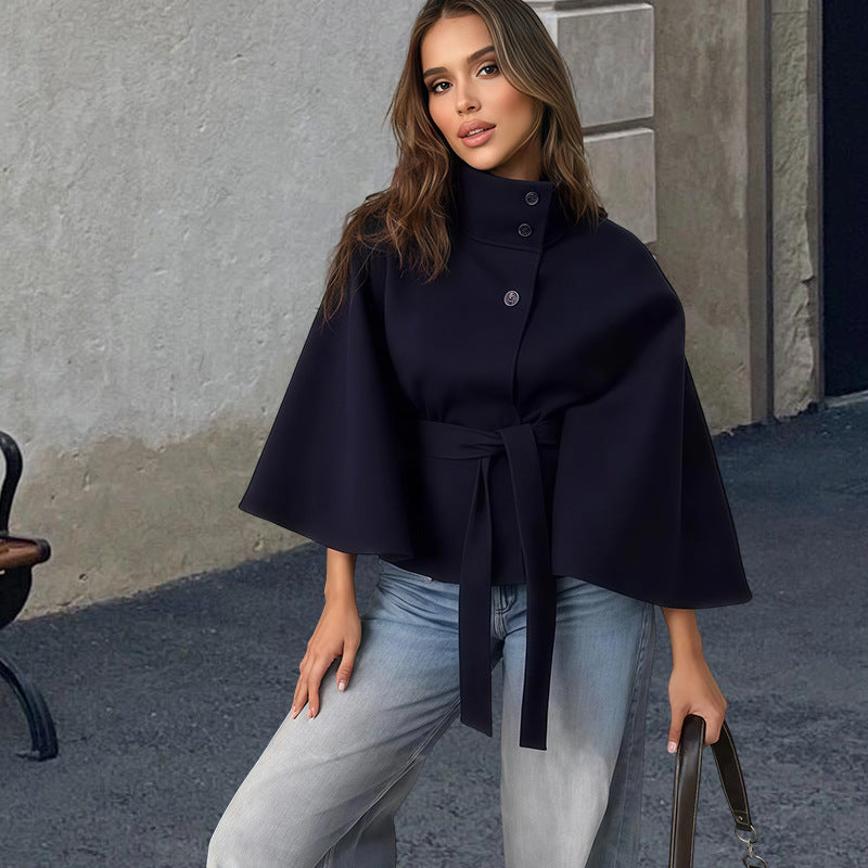 Damen elegante und vielseitige Cape-Jacke EB