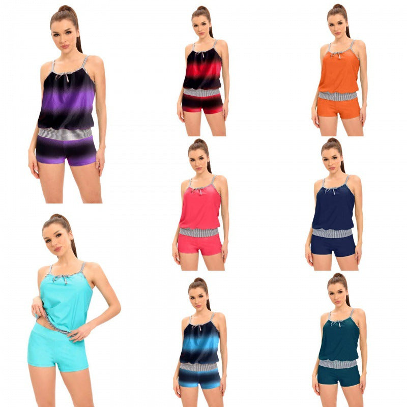 Damen Bikinioberteil mit lässigem Schnitt und kurzen Hosen EB
