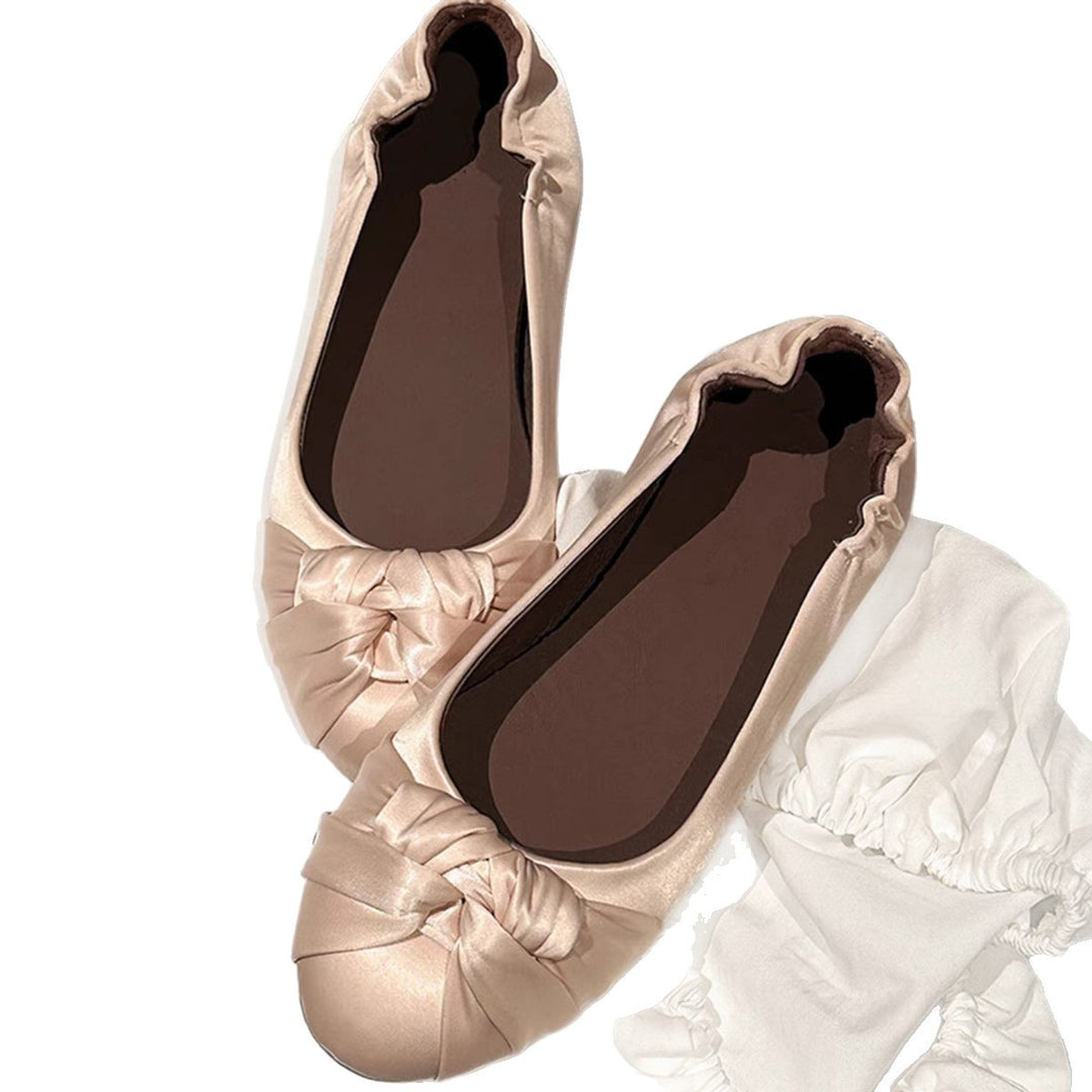 Damen Ballerinas mit weich gepolstertem Futter und eleganter Schleife EB