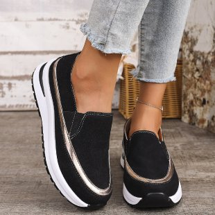 Damen Slip-On Sneakers mit modernem Design und stoßdämpfender Sohle EB