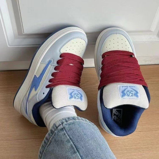 Damen Sneakers mit elastischen Schnürsenkeln und atmungsaktivem Mesh-EB