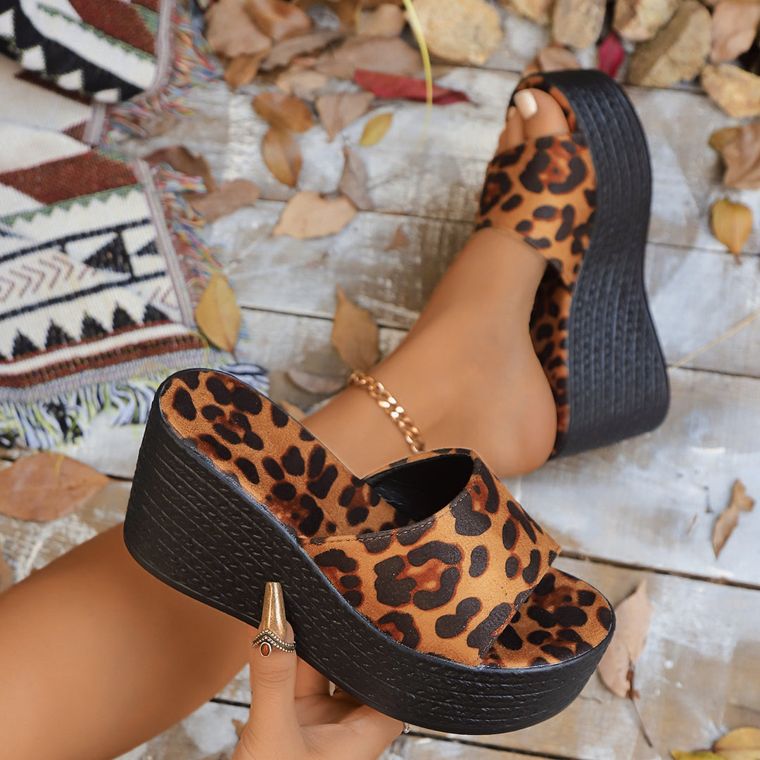 Damen Wedge-Pantoletten mit transparentem Riemen und rutschfester Sohle EB