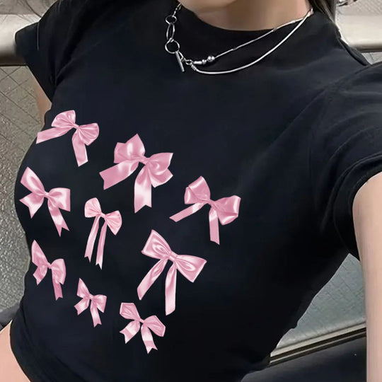 Damen Crop-T-Shirt mit inspirierendem Schriftzug EB