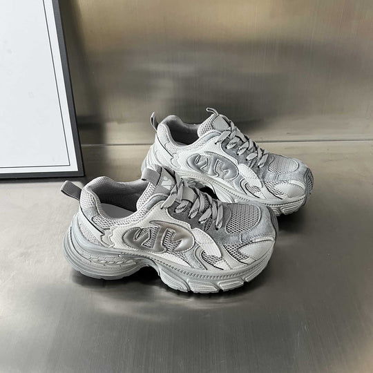 Damen Sportliche Sneakers mit atmungsaktivem Mesh-Einsatz und dämpfendem Komfort EB