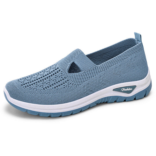 Damen Bequeme und atmungsaktive Slip-On Sneakers mit elastischem Obermaterial EB