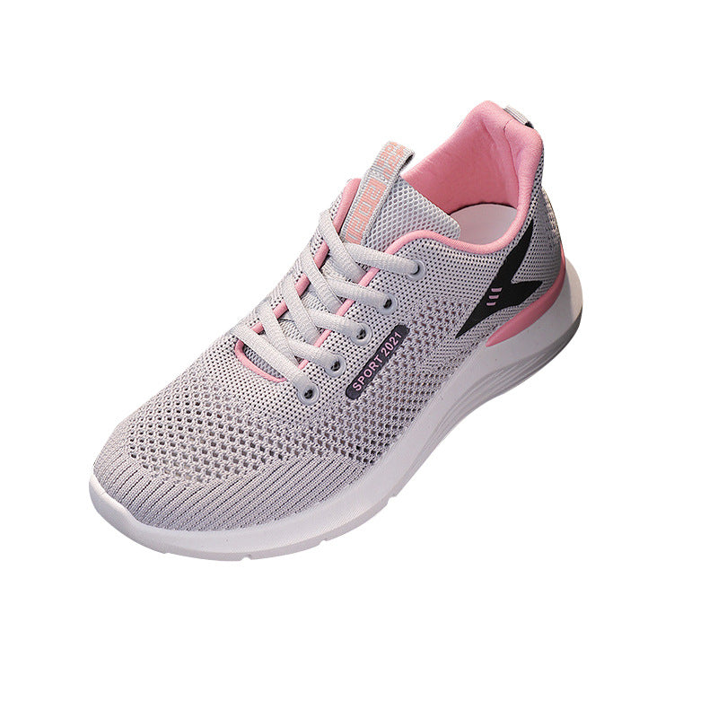 Damen Sportliche Sneakers mit atmungsaktivem Netzdesign und dämpfender Laufsohle EB