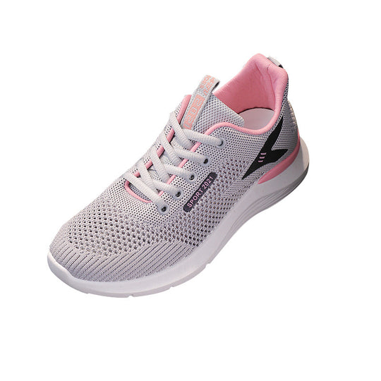 Damen Sportliche Sneakers mit atmungsaktivem Netzdesign und dämpfender Laufsohle EB