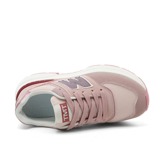Damen Komfortable und modische Sneaker mit dicker Laufsohle EB