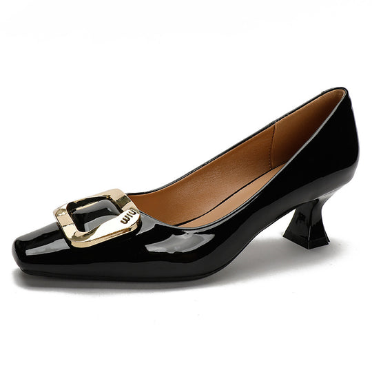 Damen elegante Pumps mit modischem Schnallenakzent EB