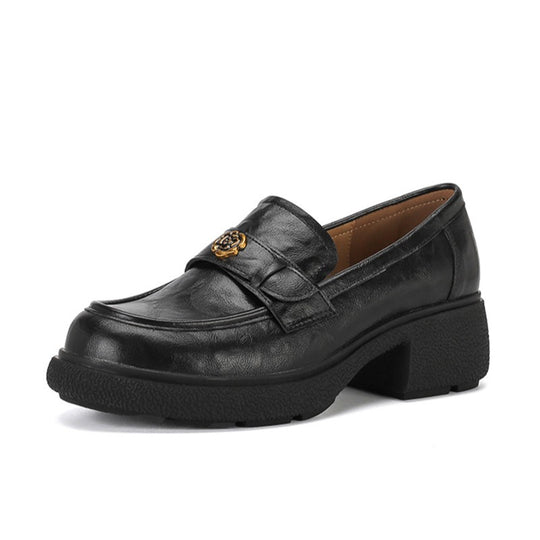 Damen Komfortable Mokassin-Lauflernschuhe mit modischer Schnallen-Applikation EB
