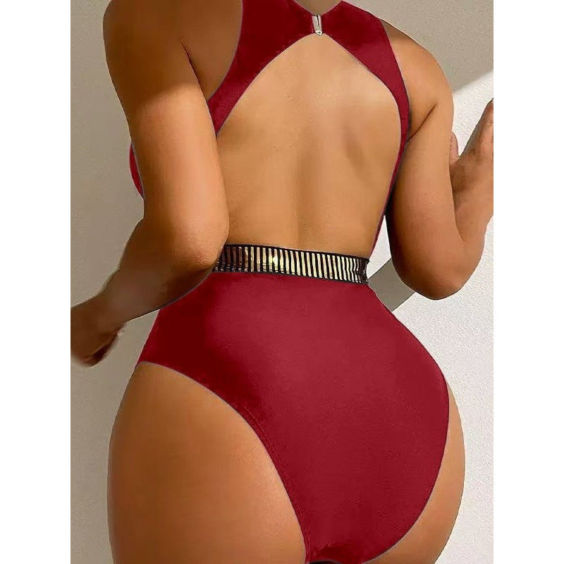 Damen Badeanzug mit Cut-Out Design und modischen Akzenten EB
