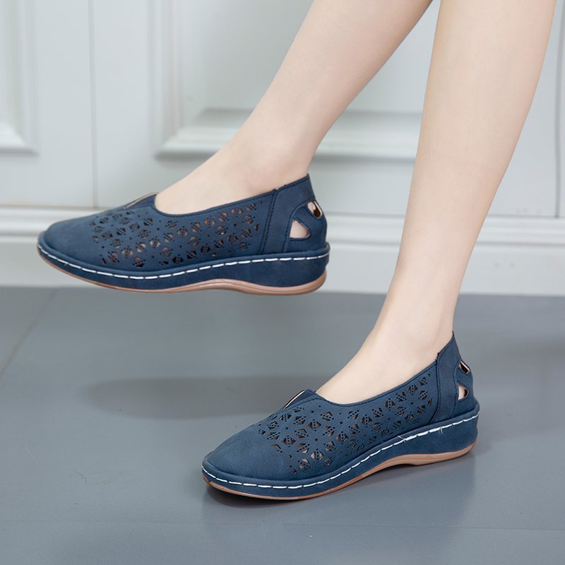 Damen Bequeme Ballerinas mit Luftlöchern EB