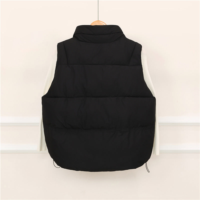 Damen Sportliche wattierte Weste mit hohem Kragen und praktischen Taschen EB