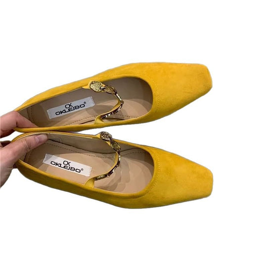 Damen elegante Ballerinas mit modischem Riemchen EB