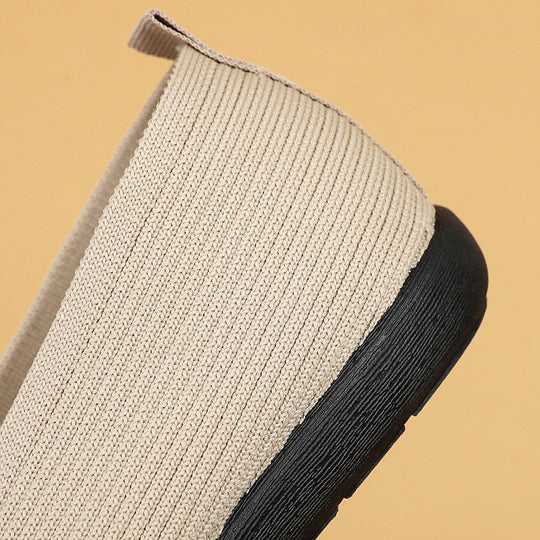 Damen Ballerinas mit floraler Stickerei und flexiblem Fußbett EB