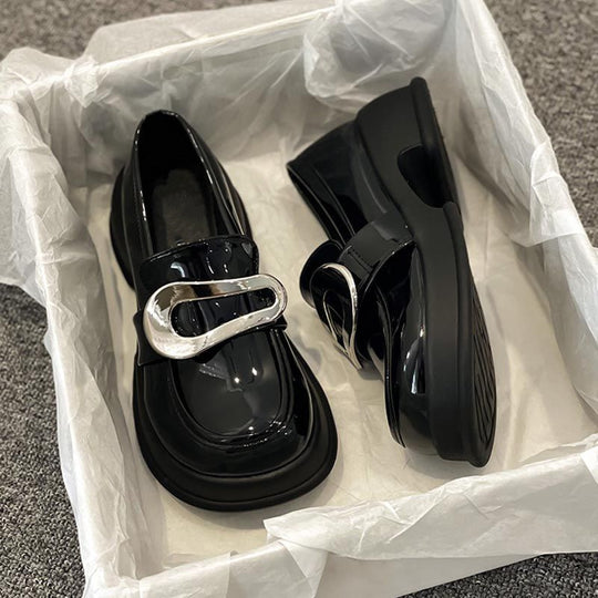 Damen Komfortable Slipper mit glänzender Schnallenverzierung EB