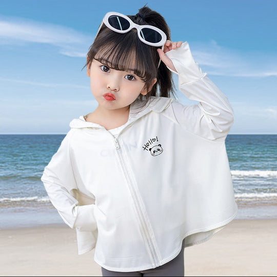 Damen leichte UV-Schutzjacke mit Kapuze und Reißverschluss EB