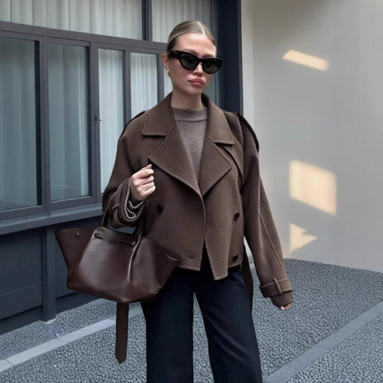 Damen Elegante und lässige Wolljacke EB