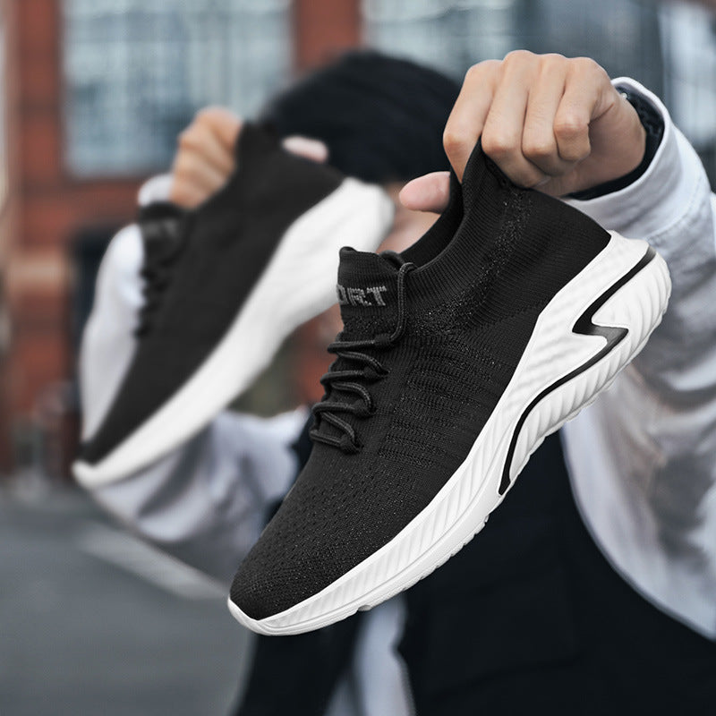 Damen Sportliche Sneakers mit elastischem Strick-Obermaterial EB