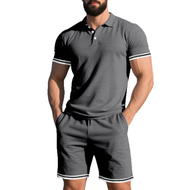 Herren Freizeit-Set mit atmungsaktiven Materialien und modischen Akzenten EB