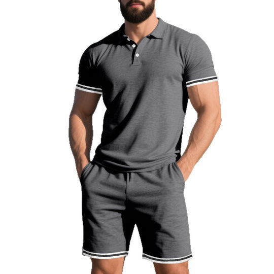 Herren Freizeit-Set mit atmungsaktiven Materialien und modischen Akzenten EB